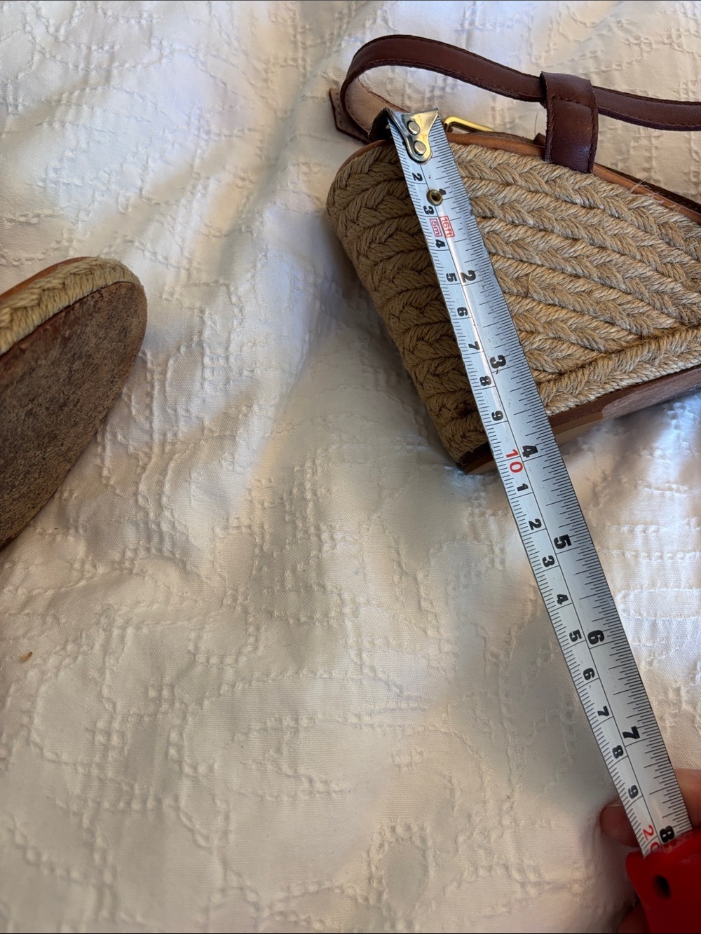 Kate Spade Brown Leather Espadrille Wedges - Size 8M - Picture 14 of 16